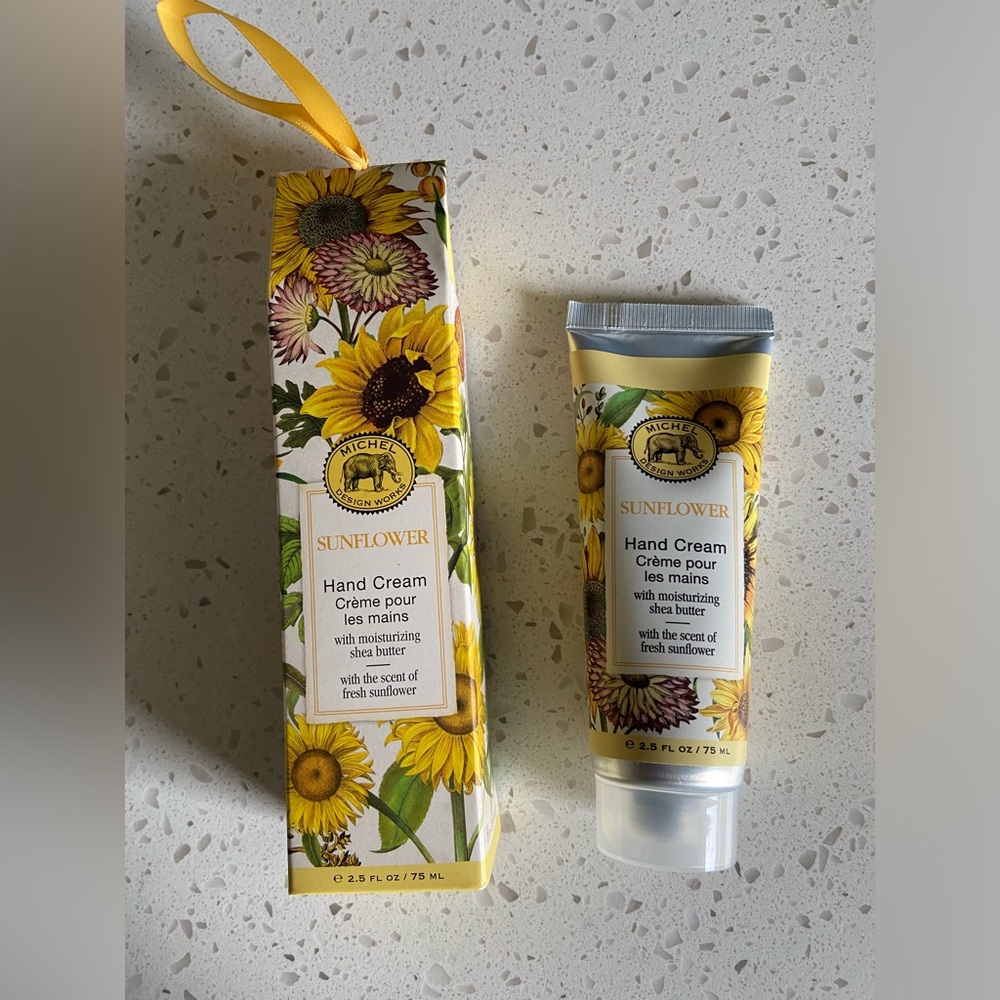 michel sunflower hand cream with moisturizinf shea butter made england boxed - Picture 2 of 11